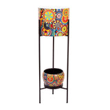 Iron Metal Two Pot Stand