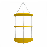 Half Moon 3 Layers Hanging Planter Stand- Yelliow / Red